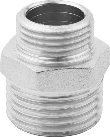 Бочонок ЗУБР &quot;ЭКСПЕРТ&quot; переходной, никелированная латунь, 1/2&quot;-3/8&quot; 51243-1/2-3/8 купить в Когалыме