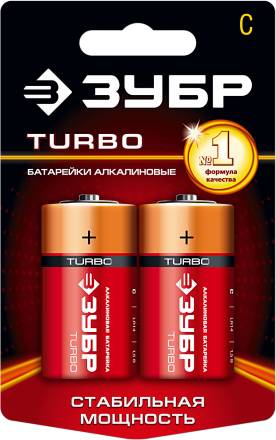Батарейки TURBO алкалиновые C 15В серия Без серии купить в Когалыме