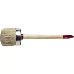 Кисть круглая ЗУБР "УНИВЕРСАЛ - МАСТЕР", светлая щетина, деревянная ручка, №12, 45мм 01501-45