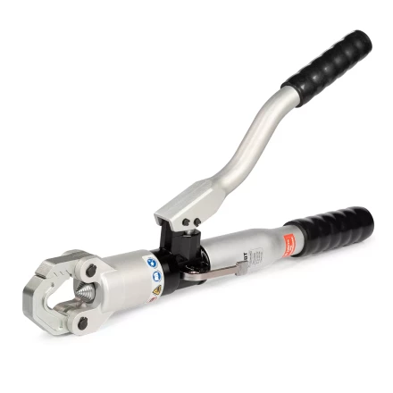 Пресс гидравлический ручной безматричный КВТ ПГРс-240 БМА из алюминиевого сплава с механизмом АСД для опрессовки наконечников до 240 мм2 (101937) купить в Когалыме