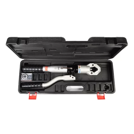 Пресс гидравлический ручной безматричный КВТ ПГРс-240 БМА из алюминиевого сплава с механизмом АСД для опрессовки наконечников до 240 мм2 (101937) купить в Когалыме