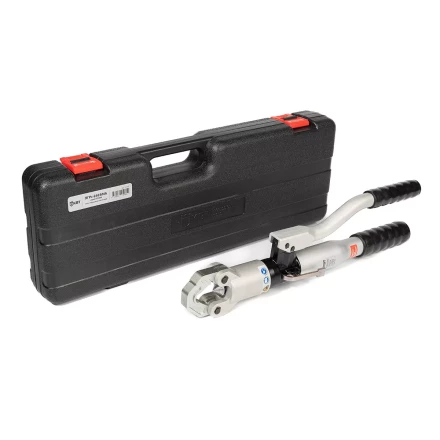 Пресс гидравлический ручной безматричный КВТ ПГРс-240 БМА из алюминиевого сплава с механизмом АСД для опрессовки наконечников до 240 мм2 (101937) купить в Когалыме