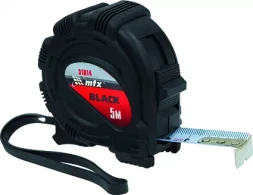 Рулетка Black 3 м х 16 мм обрезиненный корпус MATRIX 31013