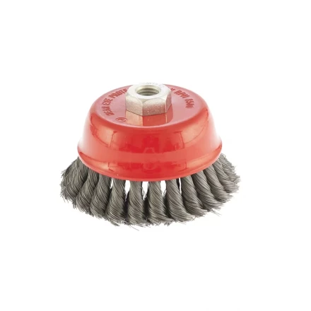 Щетка для УШМ 125 мм М14 "чашка" двухрядная крученая проволока 0,5 мм MTX 74683 купить в Когалыме