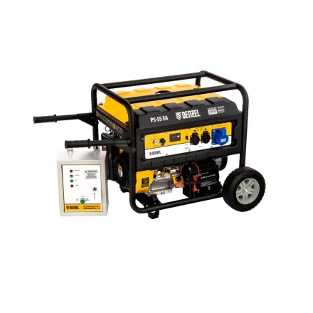 Генератор бензиновый PS 55 EA, 5.5 кВт, 230 В, 25 л, коннектор автоматики 5 PIN, электростартер Denzel 9468743 купить в Когалыме