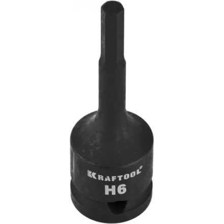 Торцовая головка KRAFTOOL "INDUSTRIE QUALITAT" ударная (1/2"), HEX, Cr-Mo, фосфатированная, H6 27950-06_z01 купить в Когалыме