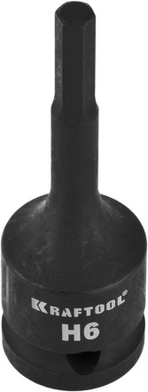 Торцовая головка KRAFTOOL &quot;INDUSTRIE QUALITAT&quot; ударная (1/2&quot;), HEX, Cr-Mo, фосфатированная, H6 27950-06_z01 купить в Когалыме