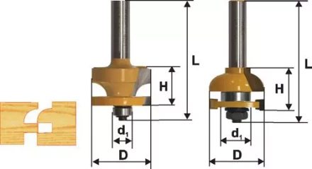 Набор фрез комбинированных рамочных хвостовик 12 мм 2 штуки 46537 купить в Когалыме