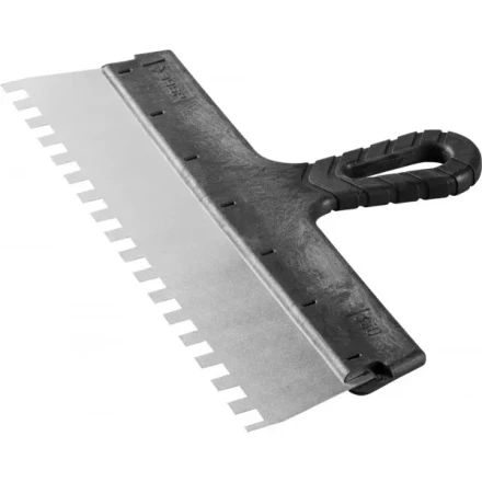 Шпатель ЗУБР &quot;МАСТЕР&quot; ФАСАДНЫЙ, нержавеющее полотно, 350мм, зуб 10х10мм 10078-35-10 купить в Когалыме