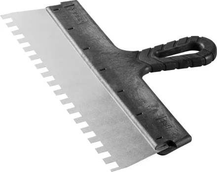 Шпатель ЗУБР &quot;МАСТЕР&quot; ФАСАДНЫЙ, нержавеющее полотно, 350мм, зуб 10х10мм 10078-35-10 купить в Когалыме