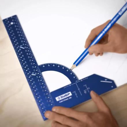ЗУБР Система-32, разметочный мебельный угольник, Профессионал (34398-30) купить в Когалыме