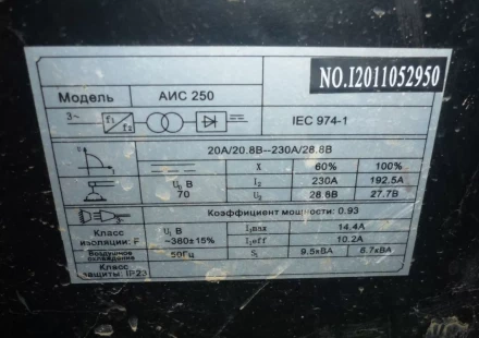 Сварочный инверторный аппарат Elitech АИС 250 купить в Когалыме