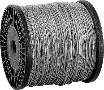 Трос стальной ЗУБР "ПРОФЕССИОНАЛ", оцинкованный, DIN 3055, в оплетке ПВХ, d=8/10 мм, L=60 м 4-304120-08-10 купить в Когалыме