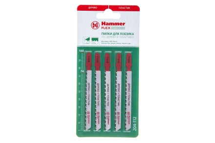 Пилки для лобзика HAMMER JG WD T101B (5шт.) купить в Когалыме