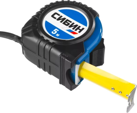Рулетка СИБИН, обрезиненный пластиковый корпус, 5м/25мм 34019-05-25 купить в Когалыме