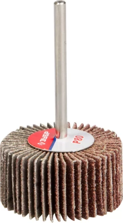 Круг шлифовальный ЗУБР "МАСТЕР" веерный лепестковый, на шпильке, тип КЛО, зерно-электрокорунд нормальный, P80, 15х30мм 36600-080 купить в Когалыме