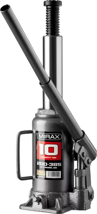 Домкрат гидравлический бутылочный, 10т, 200-385 мм, MIRAX 43260-10 43260-10 купить в Когалыме