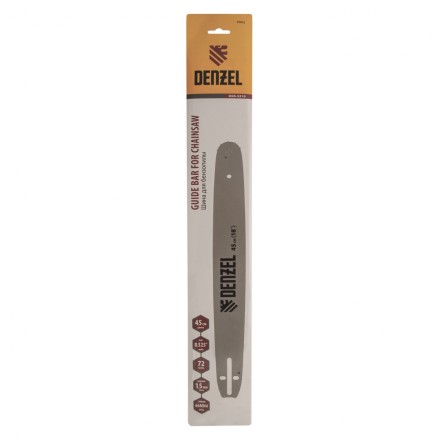 Шина для бензопилы Denzel DGS-5218, длина 45 см (18&quot;), шаг 0.325&quot;, паз 1.5 мм, 72 звена, 59802 купить в Когалыме