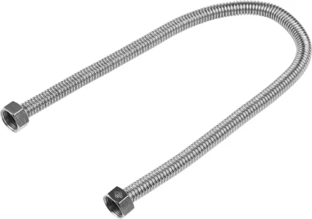 Подводка ЗУБР &quot;ЭКСПЕРТ&quot; сильфонная из нержавеющей стали, для воды, г/г (гайка-гайка), 1/2&quot;, 0,5м 51011-G/G-050 купить в Когалыме