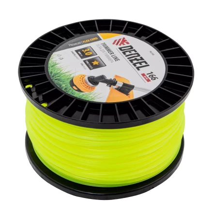 Леска для триммера звезда Denzel, 3,0мм х 166м, на DIN катушке FLEX CORD, 96288 купить в Когалыме