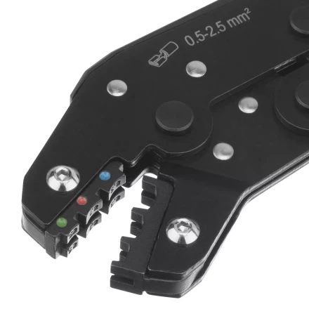 Клещи для обжима Denzel 17747 изолир. наконечников НКИ и НВИ, разъемов РПИ, гильз ГСИ, 0,5 - 2,5 мм2 купить в Когалыме