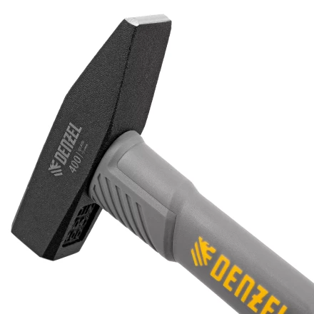 Молоток слесарный, 400 г Denzel, кованый, фибергласовая рукоятка c TPR покрытием 10484 купить в Когалыме
