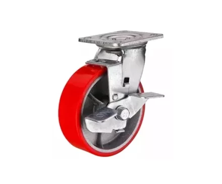 Колесо большегрузное поворотное SCpb 93 75 мм полиуретановое с тормозом (N) 1027132 купить в Когалыме