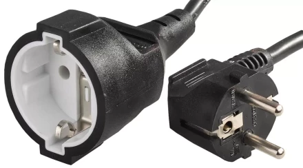 Удлинитель-шнур, 10 м, 2200 Вт, 1 гнездо, ПВС 3x1 мм2, СВЕТОЗАР SV-55013-10 купить в Когалыме