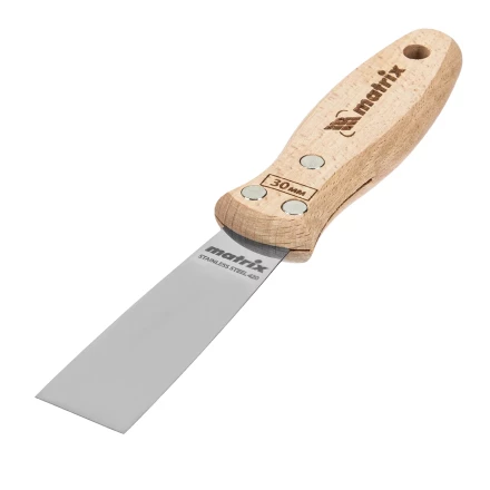 Шпательная лопатка из нержавеющей стали, 30 мм, буковая рукоятка, EFP Matrix 85608 купить в Когалыме