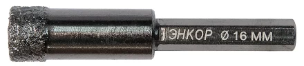Сверло алмазное по керамограниту D 16 мм хв 6 гр сух. рез Энкор 48324 купить в Когалыме