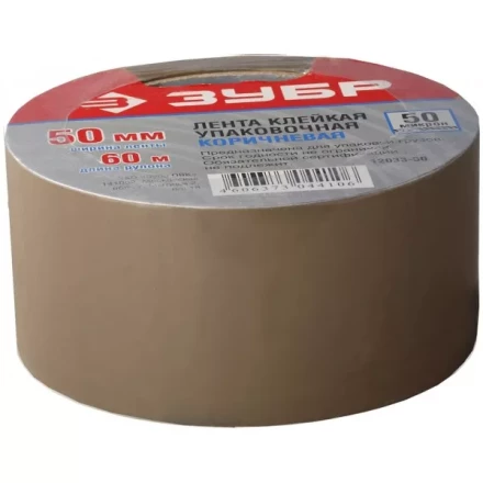 Лента ЗУБР &quot;МАСТЕР&quot; клеящая, коричневая, 25мм х 60м 12033-25 купить в Когалыме