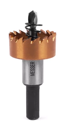 HSS-TiN коронка MESSER  26мм с центр. сверлом и толкающей пружиной для  лист. материала  до 2 мм ц/х купить в Когалыме
