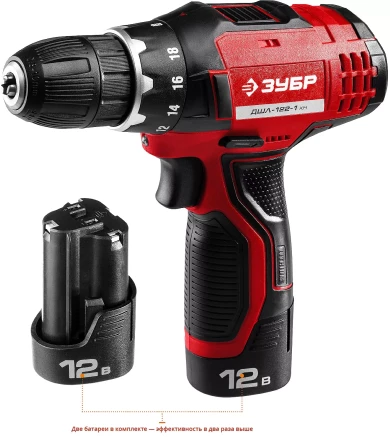 Дрель-шуруповерт 2 АКБ ДШЛ-122-1 КН серия МАСТЕР купить в Когалыме