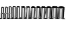 Набор головок торцевых глубоких 1/2"DR MAXI DRIVE на рельсе 11-32мм 13предметов Jonnesway S05HD4113S 49081