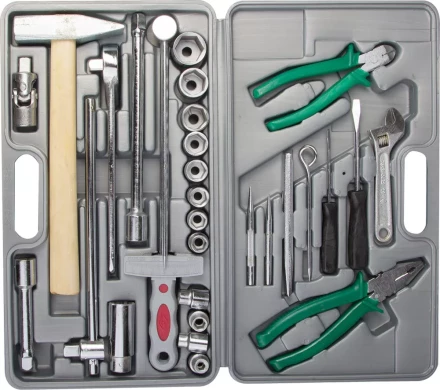 Набор слесарно-монтажного инструмента НИЗ "УНИВЕРСАЛ - 2", сталь 40Х, в пластиковом кейсе, 29 предметов 27620 купить в Когалыме