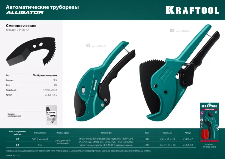 Труборез для металлопластиковых труб 23408-63 купить в Когалыме
