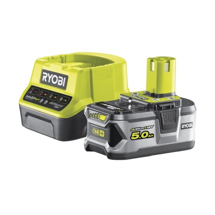 Ryobi ONE Li-Ion аккумулятор 5.0Aч  зарядное устройство RC18120, RC18120-150 купить в Когалыме