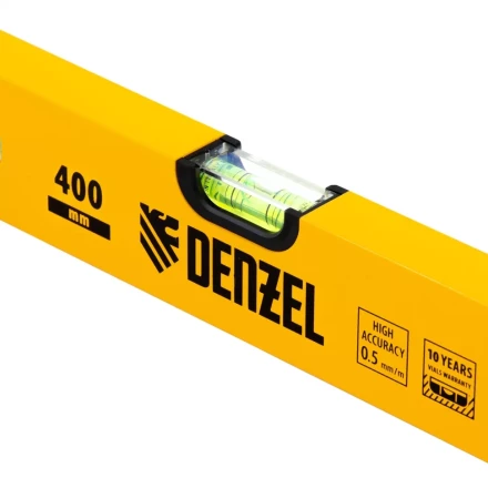 Уровень алюминиевый, 400 мм, фрезерованный, 3 глазка Denzel 33680 купить в Когалыме