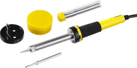 Набор для паяльных работ STAYER "PROFI" PROTerm, 55312-40-H5, паяльник 55300 + подставка + припой + жало сменное + канифоль, 40 Вт 55312-40-H5 купить в Когалыме