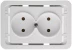 Розетка СВЕТОЗАР "ГАММА" двойная, цвет белый, 16А/~250В SV-54102-W купить в Когалыме