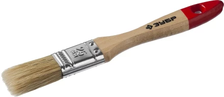 Кисть плоская  ЗУБР &quot;УНИВЕРСАЛ-МАСТЕР&quot;, натуральная щетина, деревянная ручка, 25мм 4-01003-025 купить в Когалыме