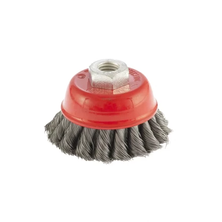 Щетка для УШМ 75 мм М14 &quot;чашка&quot; двухрядная крученая проволока 0,8 мм MTX 74686 купить в Когалыме