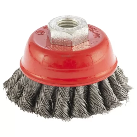 Щетка для УШМ 75 мм М14 &quot;чашка&quot; двухрядная крученая проволока 0,8 мм MTX 74686 купить в Когалыме