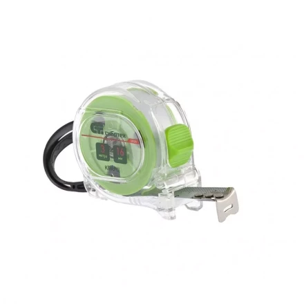 Рулетка Кварц, прозрачный корпус, амортизатор, 3 м х 16 мм  СИБРТЕХ 32520 купить в Когалыме