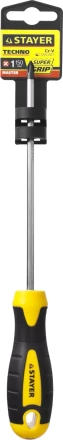 Отвертка STAYER &quot;MASTER&quot; &quot;ТECHNO&quot;, двухкомпонентная рукоятка, магнитный наконечник, Cr-V, PH1x150мм 2508-1-15_z02 купить в Когалыме