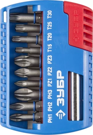 ЗУБР 11 шт, набор бит с магнитным адаптером (26051-H11) купить в Когалыме