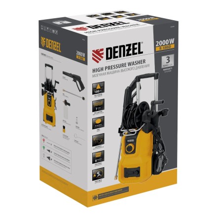 Моечная машина высокого давления R-180iD, 2000 Вт, 180 бар, 420 л/ч, асинх. двиг., бараб.// Denzel купить в Когалыме