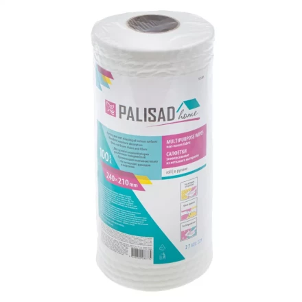 Салфетки универсальные из нетканого материала в рулоне Home Palisad 923385, 240 x 210 мм, 100 шт купить в Когалыме