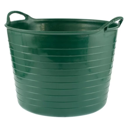Ведро гибкое сверхпрочное, 28 л, зеленое, Россия, Сибртех 67512 купить в Когалыме