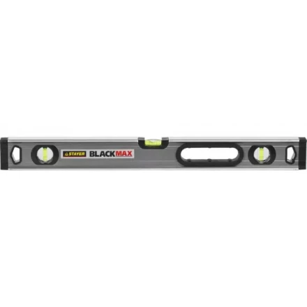 Уровень STAYER &quot;PROFESSIONAL&quot; &quot;BlackMax&quot; коробчатый усиленный с ручками, утолщенный особопроч профиль, 0,5мм/м, 3 ампулы, 60см 3475-060 купить в Когалыме